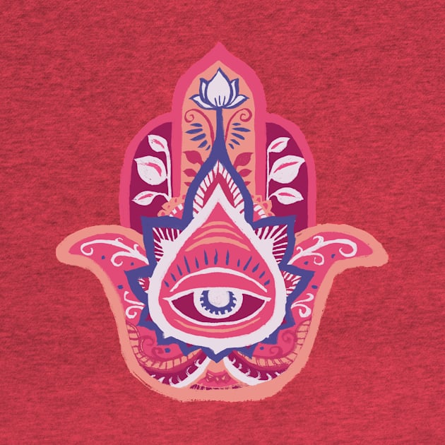 Hamsa Hand - Ruby(July) by akaneyabushita